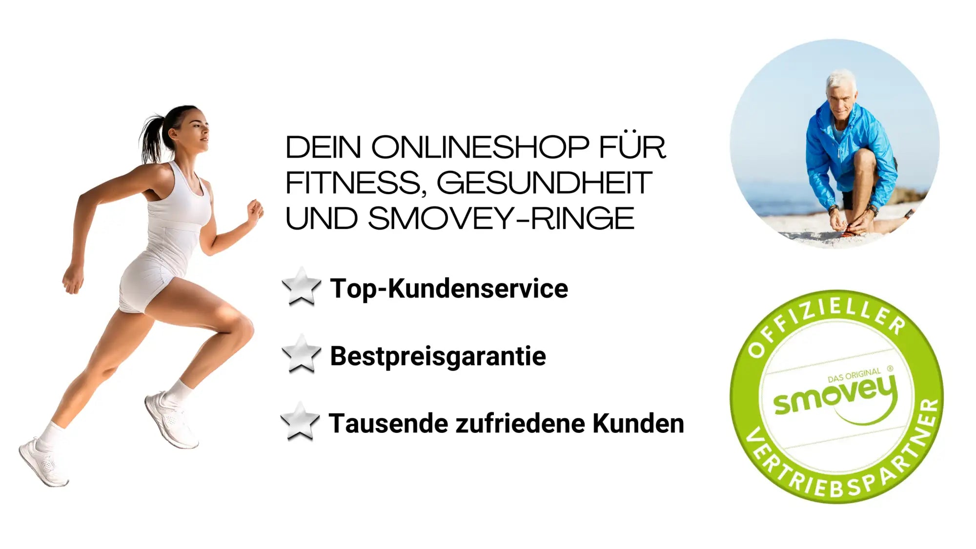 Eine Frau in einem weißen Sportoutfit läuft.